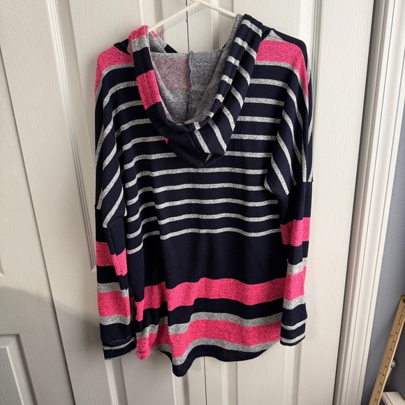 12 PM by Mon Ami striped hoodie size large - Picture 4 of 5